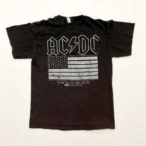 AC DC Back In Black 1980 US Tour Black Size M